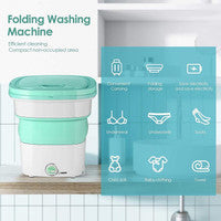 Portable Mini Foldable Washing Machine for Travel and Small Spaces