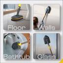 Versatile Bathroom Cleaning Brush with Extendable Handle & Microfiber Pad