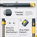 Versatile Bathroom Cleaning Brush with Extendable Handle & Microfiber Pad