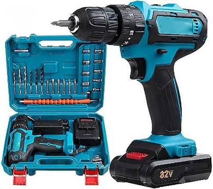 Powerful 28V Cordless Drill with Accessories and Dual Batteries