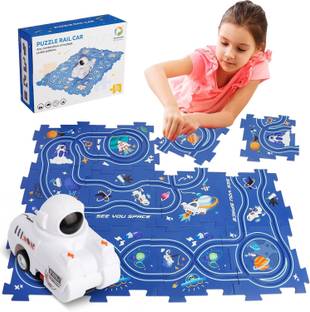 Exciting 13 PCS Rail Puzzle Track Set for Kids - Educational Fun