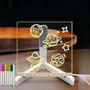 3D Acrylic Writing Pad - Reusable LED Message Board for Home & Office
