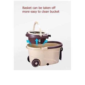 360 Degree Spin Mop with Easy-Wring Bucket for Effortless Cleaning