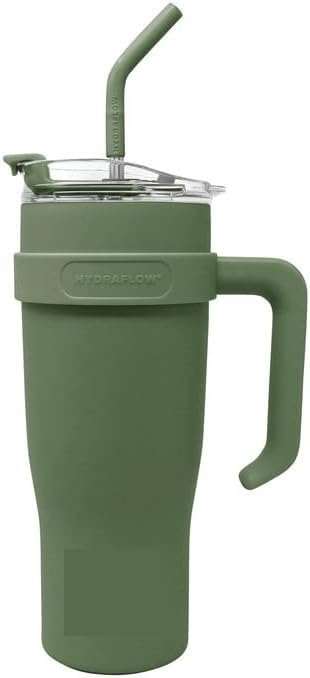 Insulated Stainless Steel Tumbler with Straw & Handle for Easy Hydration