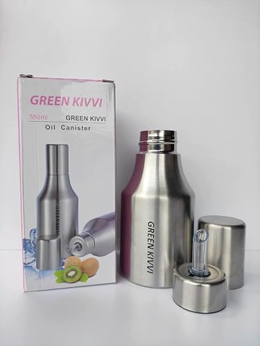 Stainless Steel Oil Dispenser for Versatile Kitchen Use - 550ml