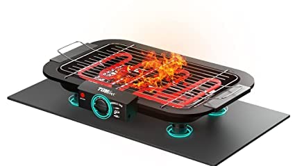 Electric Smokeless Barbecue Grill with Adjustable Temperature Control