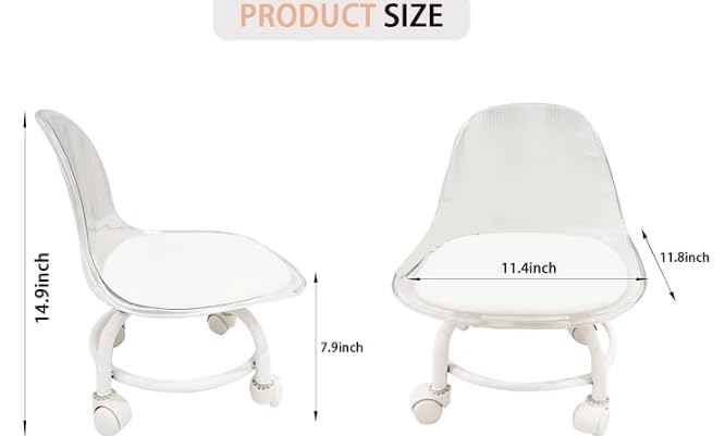 Compact 360° Rotatable Mini Chair for Home and Office Use