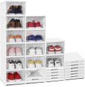 Collapsible Shoe Organizer with Clear Doors - Space-Saving Storage Solution