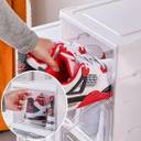 Collapsible Shoe Organizer with Clear Doors - Space-Saving Storage Solution