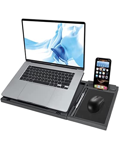 Adjustable Multi-Angle Laptop Stand with Detachable Mouse Pad & Mobile Holder