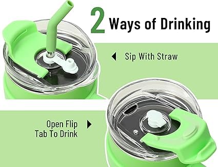 Insulated Stainless Steel Tumbler with Straw & Handle for Easy Hydration