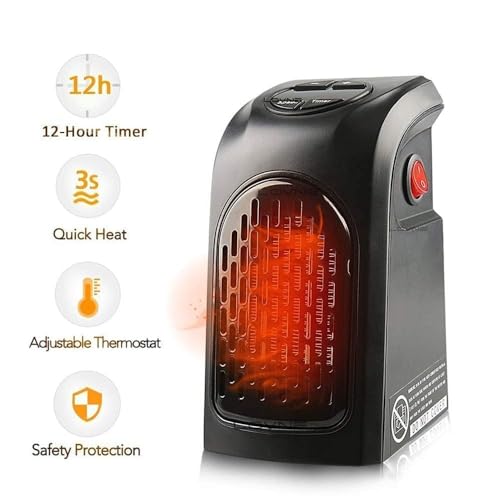 400W Room Heater Mini Portable Handy Heater | Compact plug-in design for bathrooms and offices | Quick personal warmth with low power use | Wall-mountable to save floor space