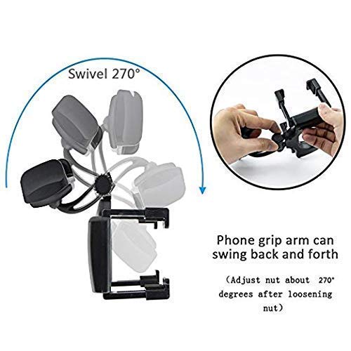 360° Adjustable Car Rear View Mirror Phone Holder with Anti-Vibration