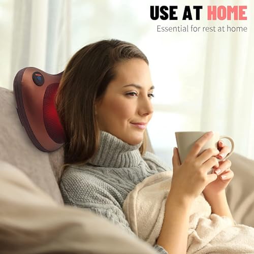 2 in 1 Neck and Back Massage Pillow for Home & Car Relaxation