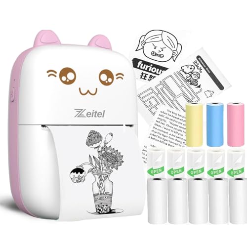 Zeitel® Mini Bluetooth Thermal Printer, Portable – COD & 20% Prepaid •