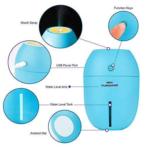 Portable Ultrasonic Lemon Humidifier for Home, Office & Travel