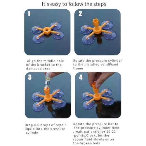 Effortless Windshield Repair Kit for Chips and Cracks - DIY Solution
