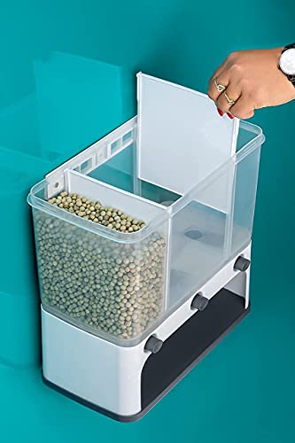 Airtight Wall-Mounted Food Dispenser for Cereal and Grains Storage