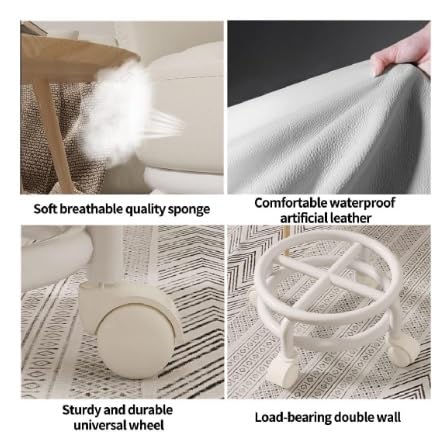 Compact 360° Rotatable Mini Chair for Home and Office Use