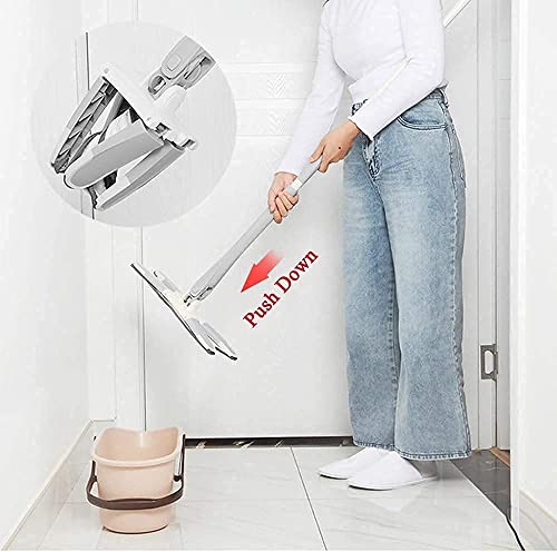 Microfiber Spray Mop with Removable Washable Pad and Extendable Handle | Wet and dry cleaning without a bucket | 360° swivel flat head reaches corners and under furniture | Ergonomic long pole protects your back | Reusable absorbe