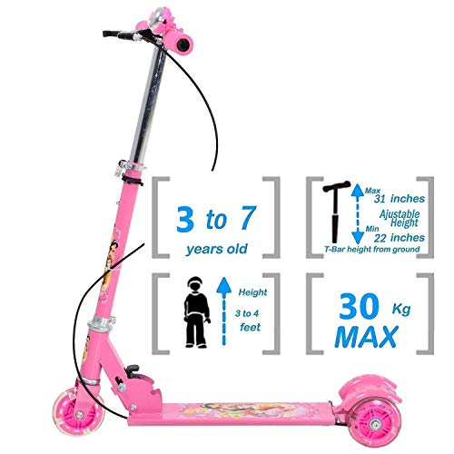 Adjustable 3 Wheel Scooter for Kids - Foldable & Portable Fun