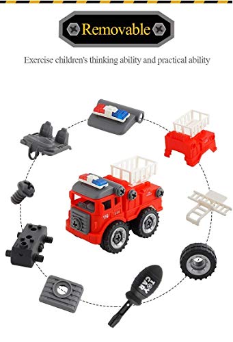 DIY Fire Rescue Trucks Playset for Kids - Educational Fun Toy