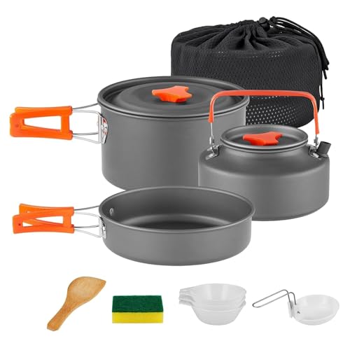 Lightweight Camping Cookware Mess Kit for Outdoor Cooking Adventures