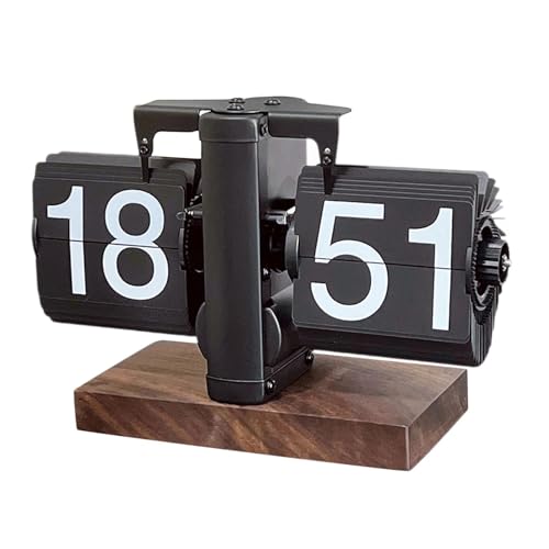 Flip desk clock | for home and office with easy-read numbers – Indiakartz