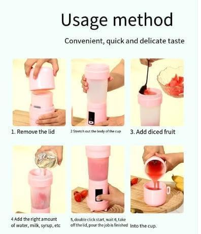 Portable Folding Juicer Cup - Wireless Blender for Smoothies & Juices