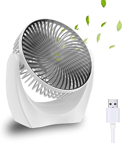 USB Desk Fan with Strong Airflow & Quiet Operation for Home & Office