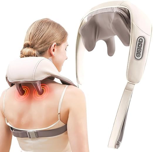 Electric Neck & Back Massager with Heat - Deep Tissue Relief Device