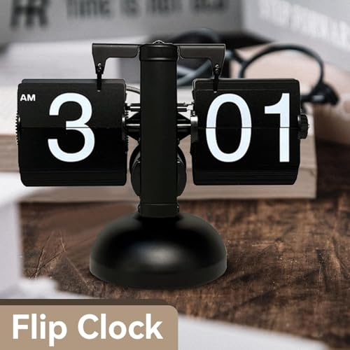 Retro Flip Desk Clock – Stylish Vintage Timepiece for Home & Office