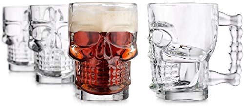 Skull Beer Glass Set of 6 - Unique Design for Beer Lovers