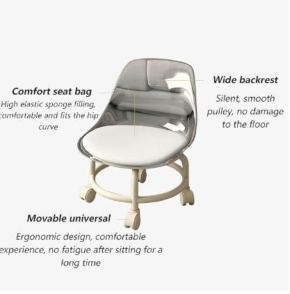 Compact 360° Rotatable Mini Chair for Home and Office Use