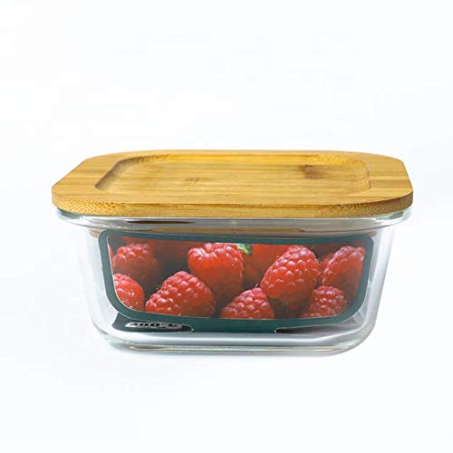 Versatile Glass Food Storage Containers with Bamboo Lids - 3 Piece Set