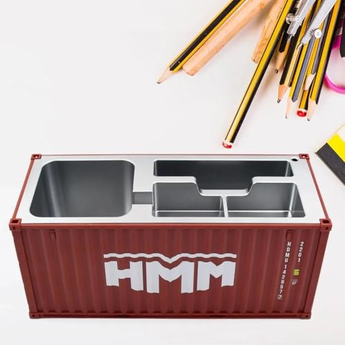 Unique Shipping Container Pen Holder - Stylish Desk Organizer