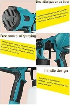 Versatile Electric Paint Sprayer with 48V Battery & 800ml Capacity