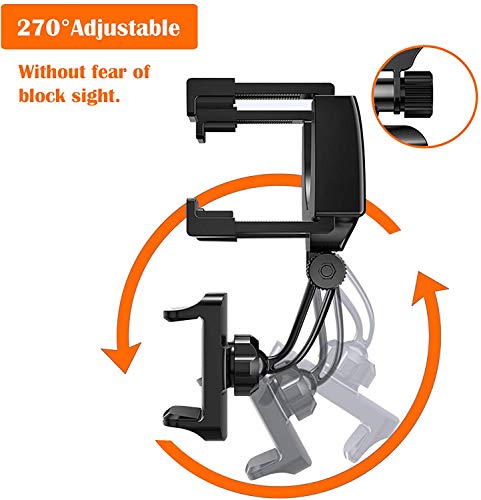 360° Adjustable Car Rear View Mirror Phone Holder with Anti-Vibration