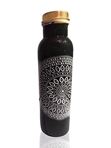 Floral Printed Copper Water Bottle 1000 ML - Eco-Friendly Hydration