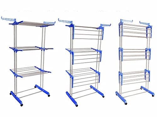 Heavy Duty Clothes Drying Stand with Wheels for Easy Mobility