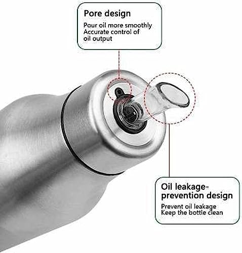 Stainless Steel Oil Dispenser for Versatile Kitchen Use - 550ml