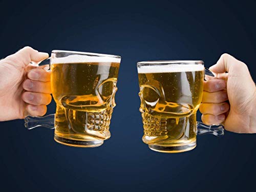 Skull Beer Glass Set of 6 - Unique Design for Beer Lovers