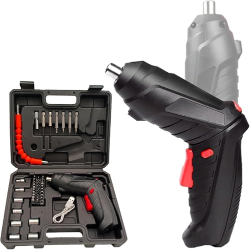 JENABOM 47 in 1 Electric Screwdriver Cordless Rechargeable Set 3.6V Li | ion 3.5N | m Max Torque Electric Rotatable with Case LED Light Drill Screwdriver Multi
