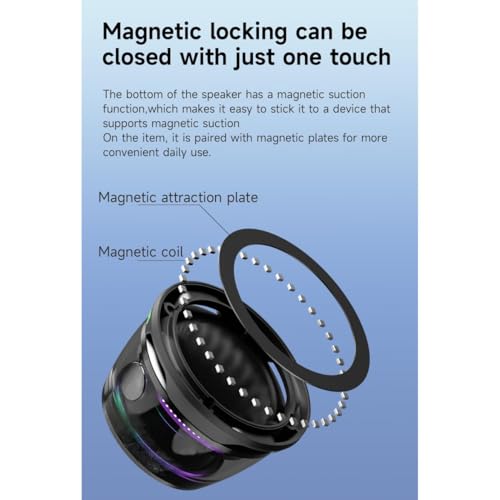 G200 Magnetic Bluetooth Speaker – Powerful Sound & RGB Light Show