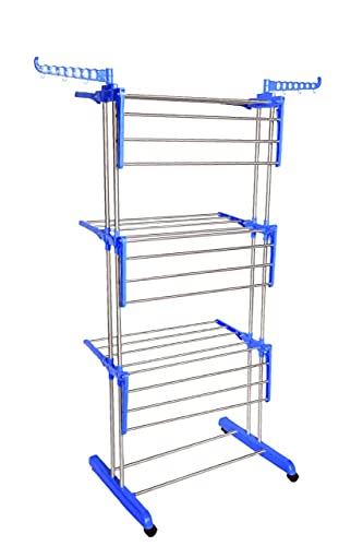 Heavy Duty Clothes Drying Stand with Wheels for Easy Mobility