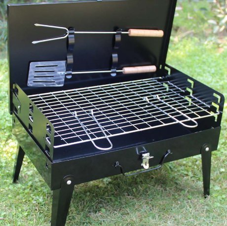 Portable Folding Charcoal Barbecue Grill for Outdoor Cooking