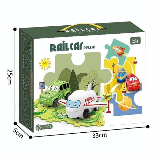 Exciting 13 PCS Rail Puzzle Track Set for Kids - Educational Fun