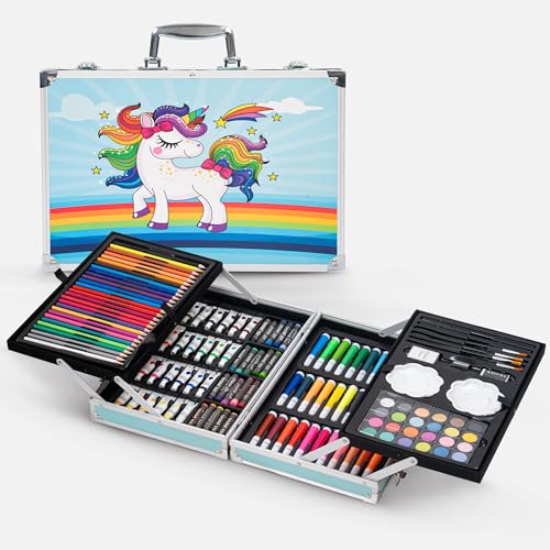 145-Piece Unicorn Art & Craft Painting Box for Kids' Creativity