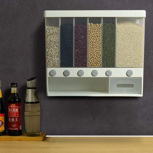 Wall Mounted Dry Food Dispenser for Organized Kitchen Storage