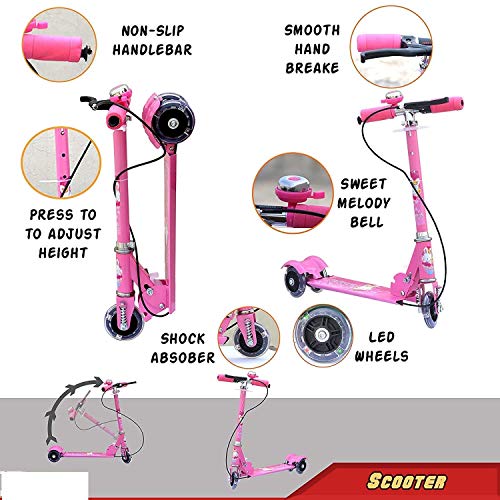 Adjustable 3 Wheel Scooter for Kids - Foldable & Portable Fun